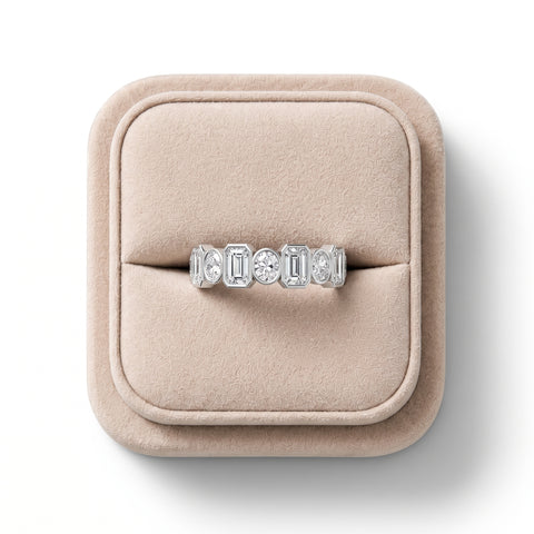 3.51 Ct Mixed Cut Bezel Eternity Lab Grown Diamond Band