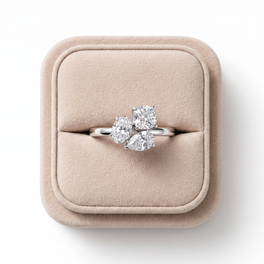 1.21 CT Multi-Shape Three Stone Ring