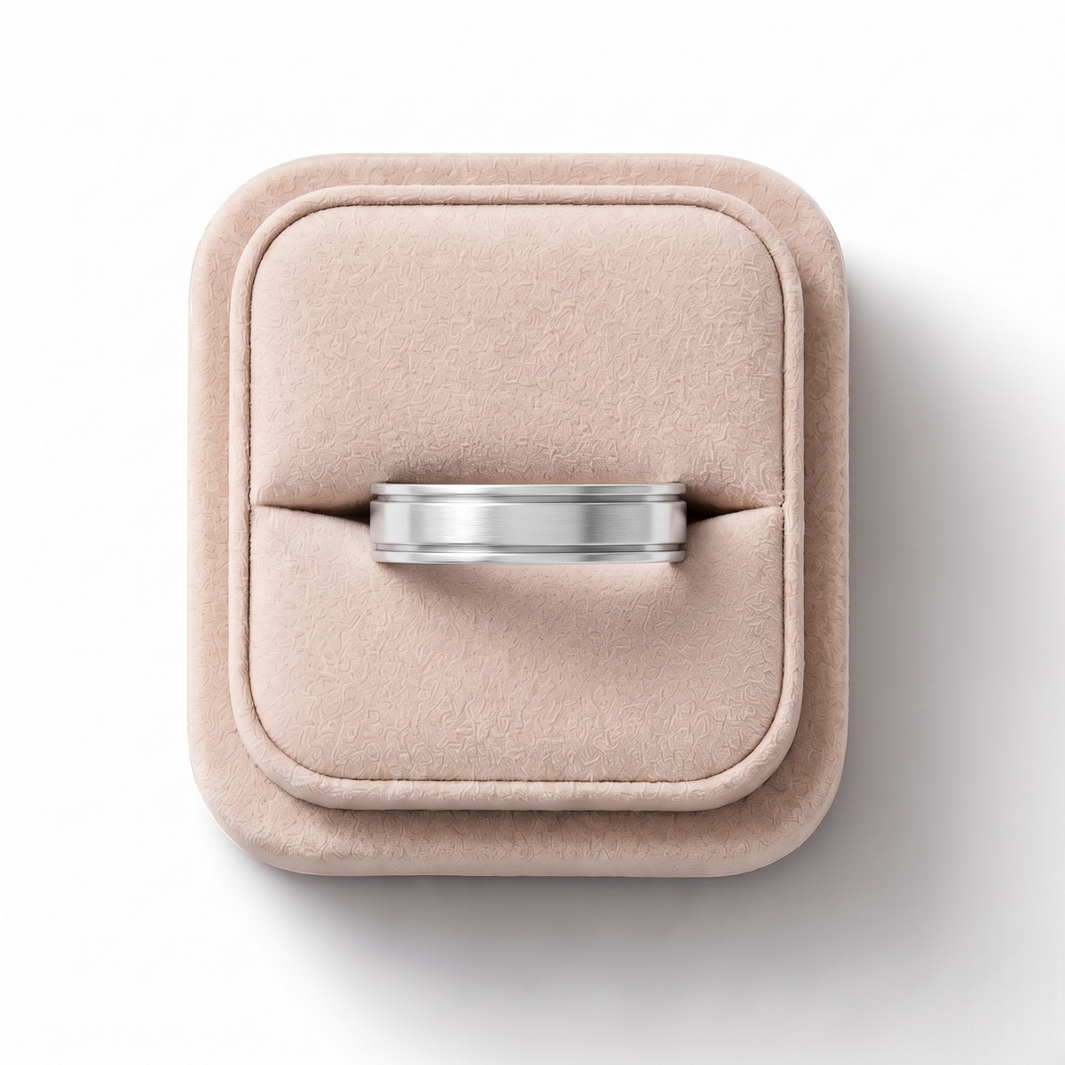 Classic Grooved Flat Men’s Wedding Band