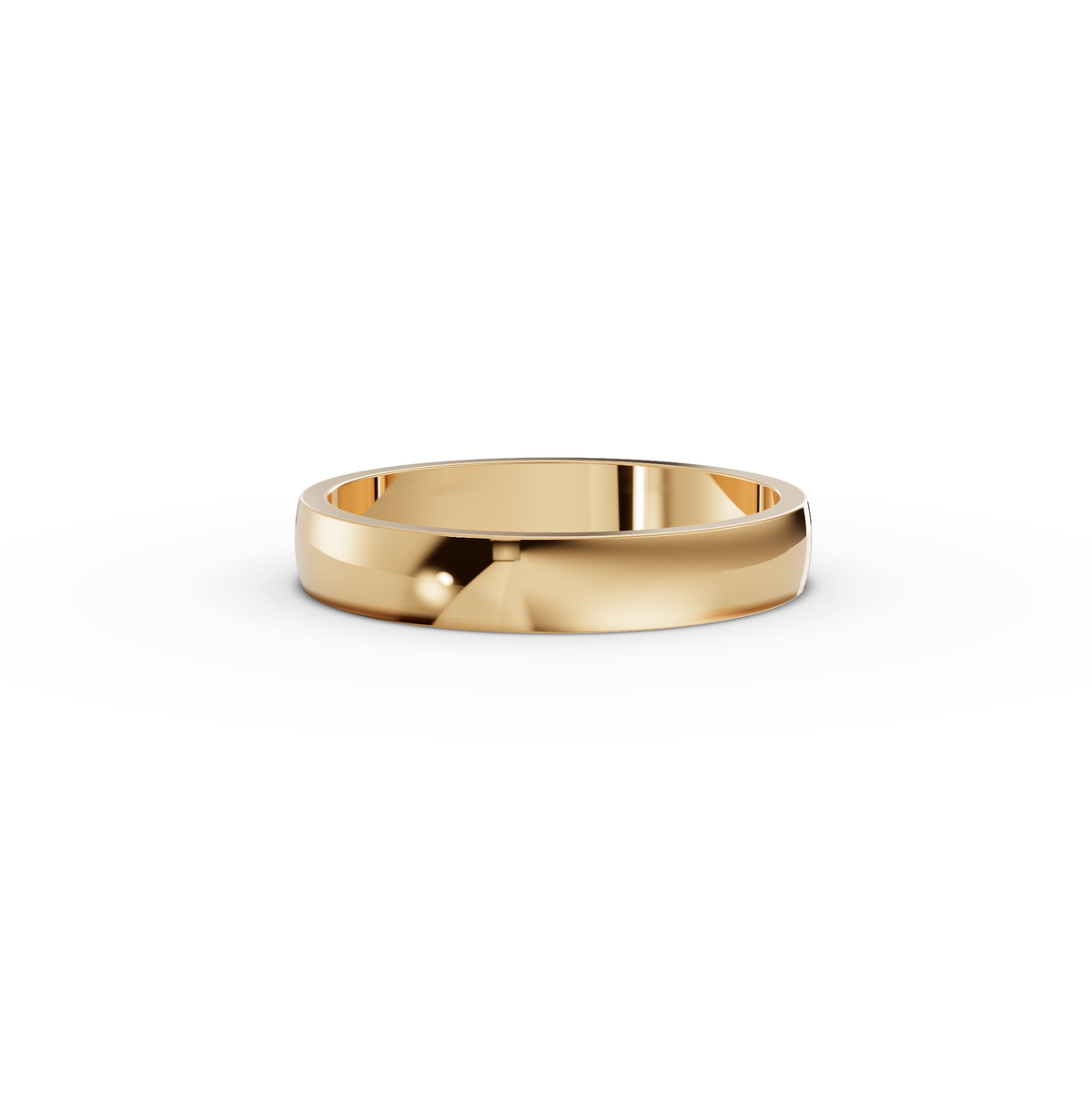 Classic Polished Gold Wedding Band for Men in yellow gold