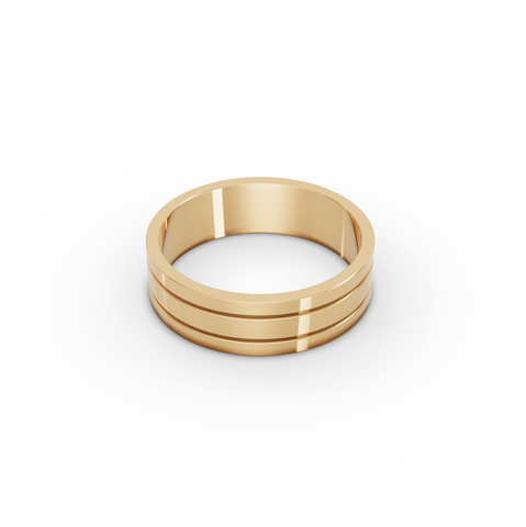 Men's Classic Wide Polished Wedding Band Ring, view 3