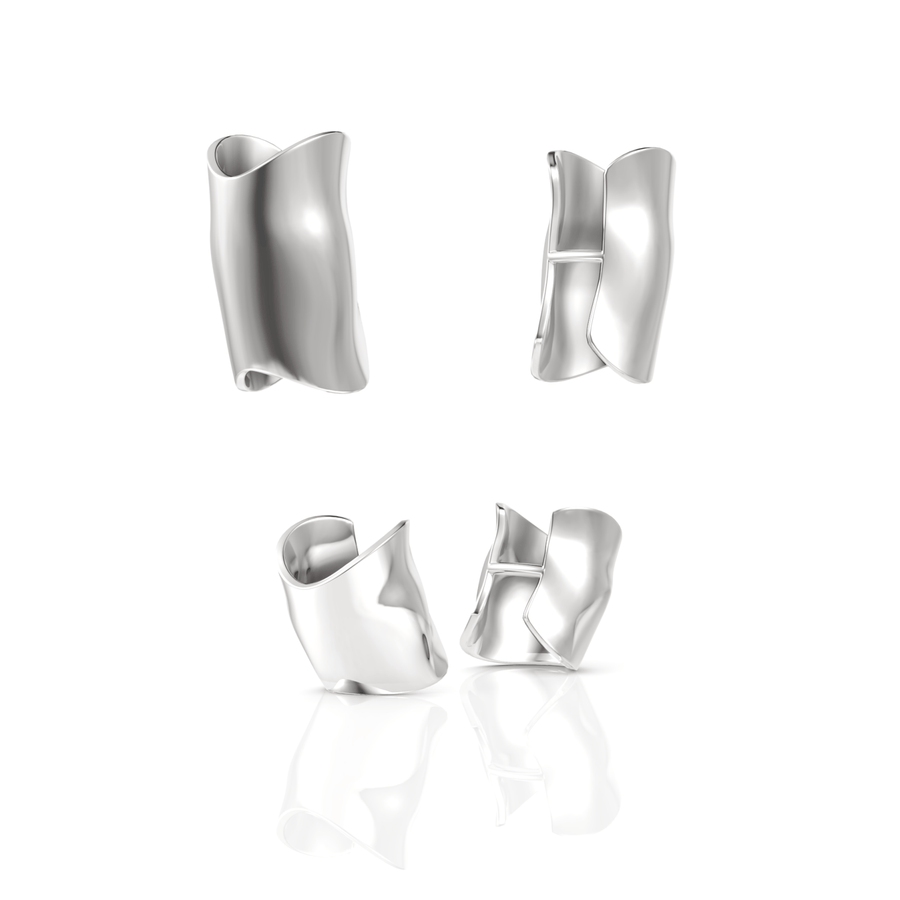 White gold curved profile detail