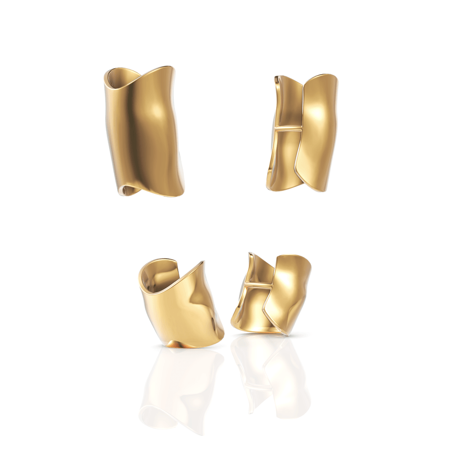 Yellow gold high-polish macro detail