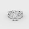 360 rotation of 1.22 CT oval lab-grown bezel solitaire ring