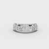 0.74 Ct Bubble Bezel Lab Diamond Half Eternity Band