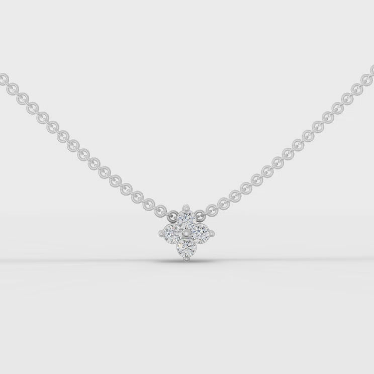 360° rotation video of floral cluster pendant