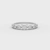 360 rotation of 0.35 CT bezel set lab-grown diamond band