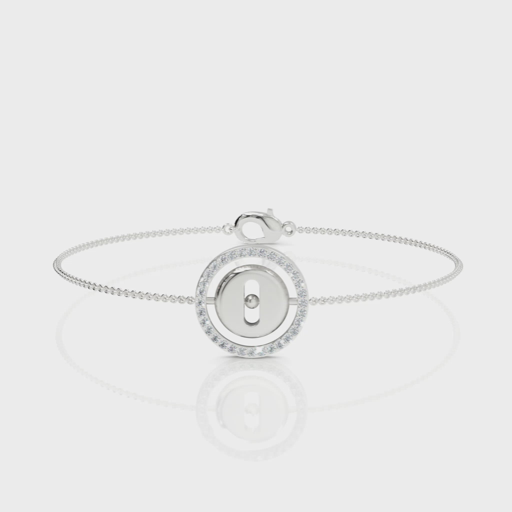 360° rotation video of circle centerpiece bracelet