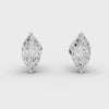 360 rotation of 2.17 CT marquise lab-grown diamond stud earrings