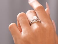 Model wearing 1.07 CT intertwined lab-grown diamond ring video clip