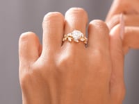 1.97 Ct Round Solitaire With Side Stone Ring