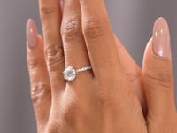 Model wearing 2.18 CT solitaire lab-grown diamond ring video
