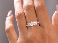 Model wearing 1.22 CT princess cut swirl lab-grown diamond ring video