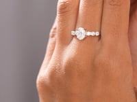Model wearing 1.98 CT oval cut lab-grown diamond ring video