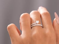 Model wearing 0.91 CT heart cut lab-grown diamond ring video