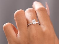 Model wearing 1.26 CT radiant cut lab-grown diamond ring video
