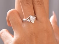 Model wearing 1.65 CT marquise cut lab-grown diamond ring video
