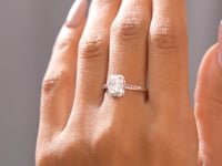 Model wearing 1.20 CT radiant cut lab-grown diamond ring video