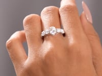 Model wearing 2.20 CT oval cut lab-grown diamond ring video