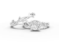 360 rotation of 1.07 CT intertwined lab-grown diamond ring