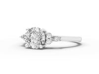 360 rotation of 1.12 CT marquise accented lab-grown diamond ring