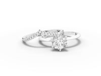 360 rotation of 1.23 CT v-shaped lab-grown diamond ring