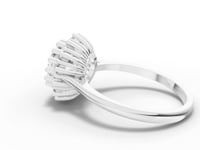 360 rotation of 1.99 CT round halo lab-grown diamond ring