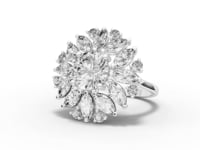 360 rotation of 5.36 CT marquise cluster lab-grown diamond ring