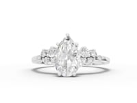 360 rotation of 1.73 CT pear-shaped lab-grown diamond ring