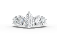 360 rotation of 4.50 CT pear center lab-grown diamond ring