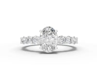 360 rotation of 1.98 CT oval cut lab-grown diamond ring