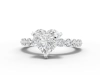 360 rotation of 2.84 CT heart-shaped lab-grown diamond ring