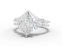 360 rotation of 1.65 CT marquise cut lab-grown diamond ring