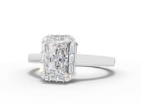 360 rotation of 1.20 CT radiant cut lab-grown diamond ring