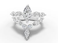 360 rotation of 2.83 CT marquise cut lab-grown diamond ring