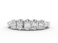 360 rotation of 1.34 CT oval diamond band lab-grown ring