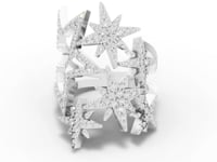 360 rotation of 1.06 CT star motif lab-grown diamond ring