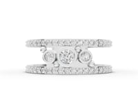 360 rotation of 0.54 CT dual-band lab-grown diamond ring