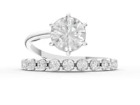 360 rotation of 1.50 CT round solitaire lab-grown diamond ring
