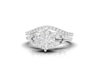 360 rotation of 1.62 CT round split-shank lab-grown diamond ring