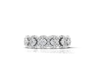 360 rotation of 1.02 CT round square-halo lab-grown diamond ring