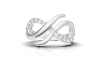 360 rotation of 0.26 CT infinity lab-grown diamond ring