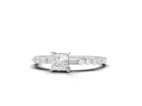 360 rotation of 0.50 CT twisted band lab-grown diamond ring