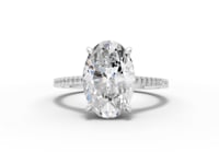 360 rotation of 3.19 CT oval cut lab-grown diamond ring