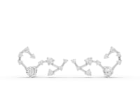 360° rotation video of Scorpio constellation earrings