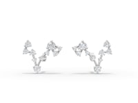 360-degree rotation of Pisces constellation earrings