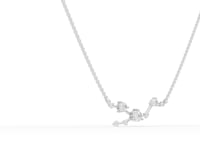 360-degree rotation of Taurus constellation diamond pendant