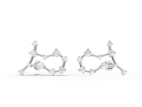360-degree rotation of Gemini constellation earrings