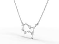 360-degree rotation of Gemini constellation pendant