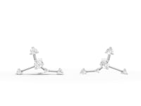 360-degree rotation of Cancer constellation earrings